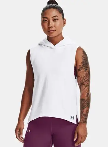 Under Armour NWT Women's  UA Terry Sleeveless Hoodie White Medium