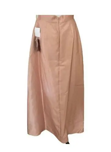 Alfred Sung NWT High Neck Halter Satin Pockets Maxi Dress 18 Toasted Sugar Pink