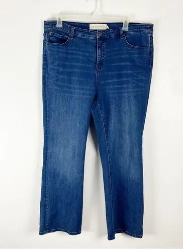 Soft Surroundings Dark Wash High Rise Five Pockets Jeans, Size 20W
