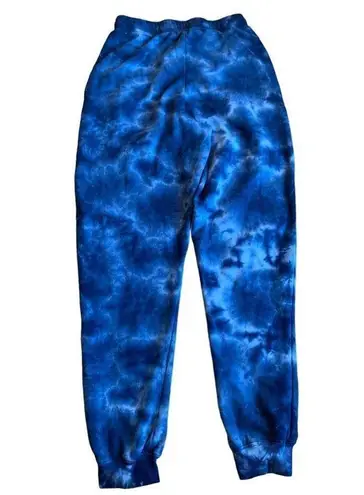 Zoozatz  Joggers Penn State Blue Tie-Dye, PaperBag Tapered Ankle Tie-Waist  EUC