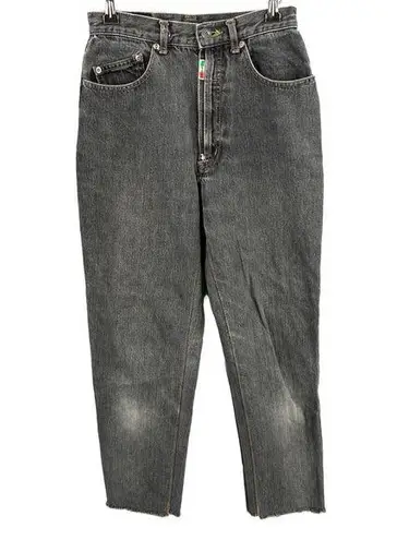 Edwin Something Ones Japan Black High Rise Tapered Jeans Raw Hem Size 68 / US 27