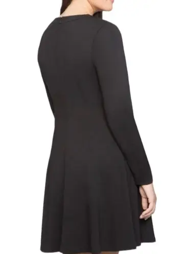 Eloquii NWT Knee Length Open Shoulder Long Sleeve A Line Dress Black Size 16