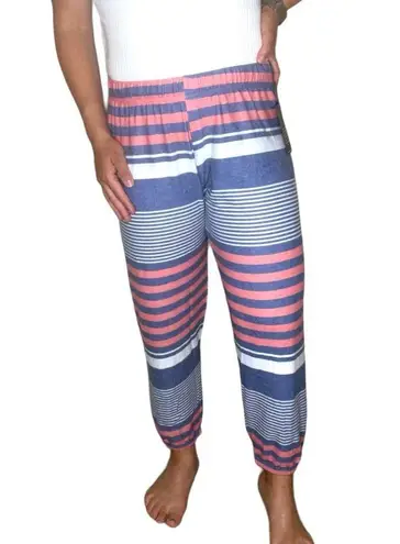 Michael Lauren Nate Crop Striped Sweatpants