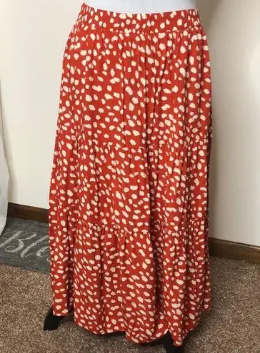 Tangerine Fashion  spotted boho maxi skirt size medium