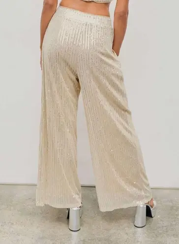 Cider SEQUINS MID WAIST STRAIGHT LEG TROUSERS