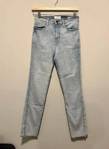 Frame Le Sylvie Waist Ankle Slender Straight Leg Jeans in Pali Size 28