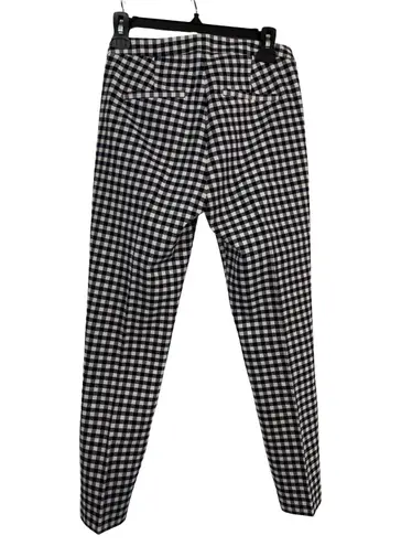 J.Crew Martie Navy Gingham Slim Fit Ankle Pants Size 4 Cotton Stretch Blue