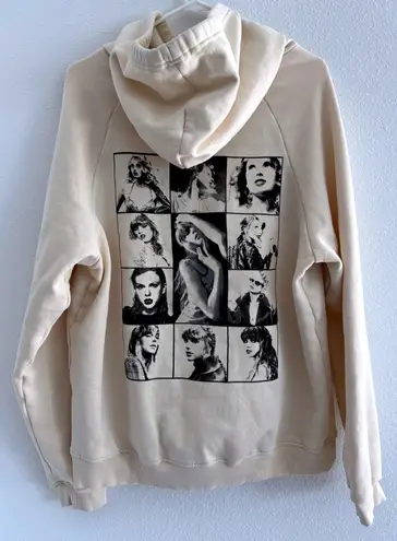 Taylor Swift Taylor Swift Hoodie Womens Medium Tan Eras Tour Pullover Sweatshirt Concert - Image 1
