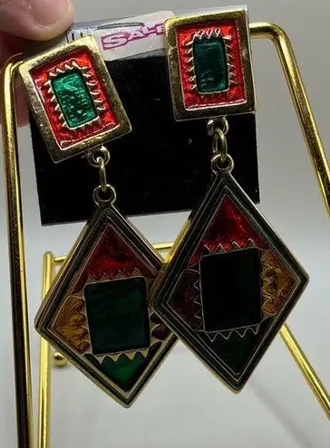 A Rare Vintage Pair Of The Wild Pair Wild Things 90’s Dangle Clip earrin… Gold