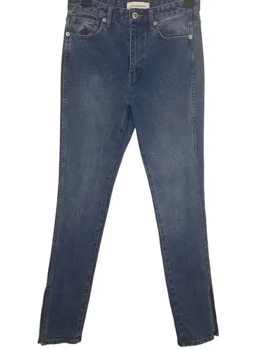 Something Navy Tall Long High Rise Stretch Slit Hem Skinny Jeans Size 2