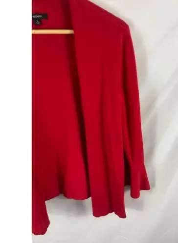 Alfani Red Open Front Bow Sleeve Cardigan Sweater Size Medium - Image 2