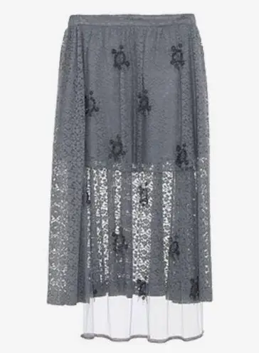 Stella McCartney embellished lace high-low skirt