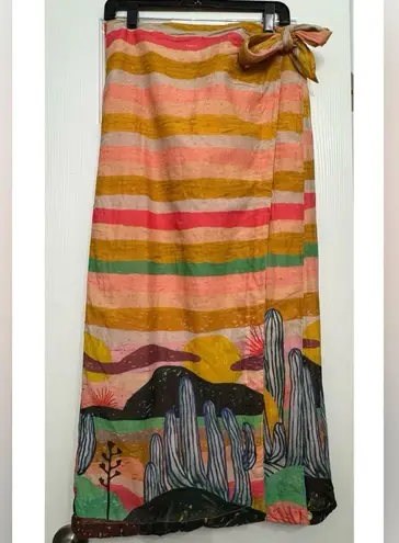 Scotch & Soda Cactus Desert Abel Macias Printed Cotton Sarong Kaftan