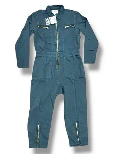 NWT Free People X Sandrine Rose Size M Gray Zip Long Sleeve Jumpsuit Size M