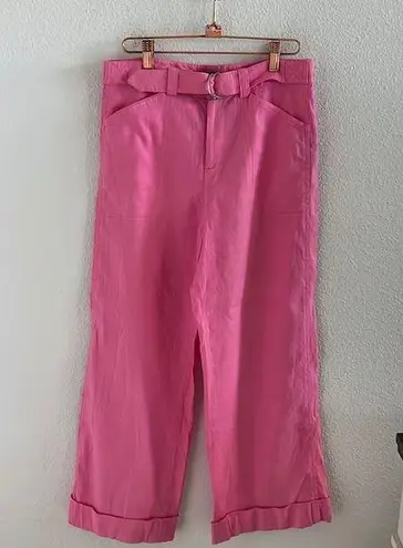 Ralph Lauren  Vintage Black Label Linen Viscose Pink Wide Leg Pants 2