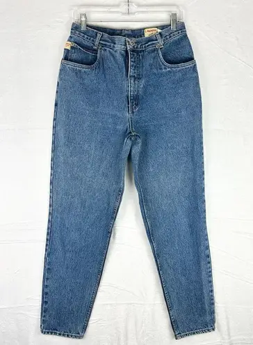 LawMan Vintage Western Tapered Leg Mom Jeans Size 4 Medium Wash Rigid Denim