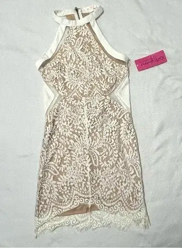 Luxxel  halter lace mesh dress