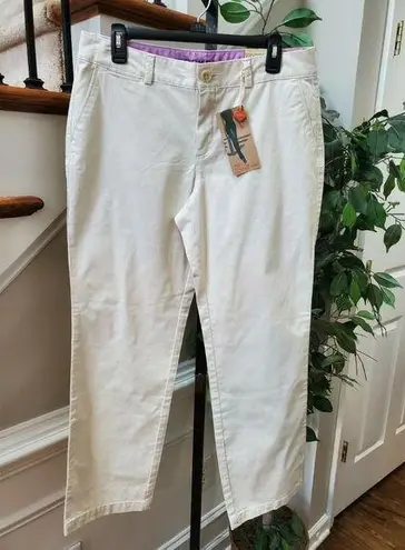 Dockers  Women's White Cotton Mid Rise Straight Legs Casual Jeans Pants Size 12