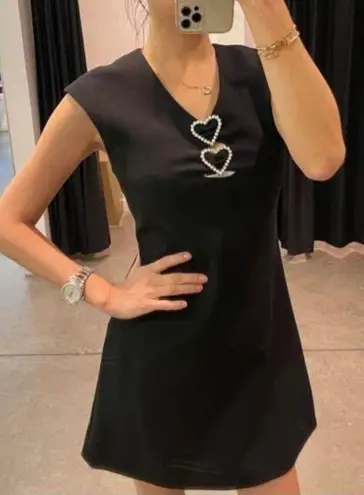 Maje black mini dress. S
