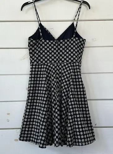 Francesca’s Trixie Quinn Ladder Trim Mini Dress NEW Medium Navy Daisy Blue