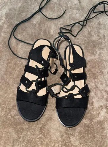 Pretty Little Thing Tie Up Sandals