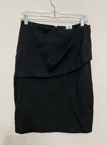 CAbi  Overlay Pencil Skirt Black #3099 Sz 4