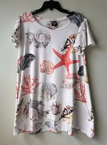 Cal Style Beach Theme T Shirt Dress Size Medium