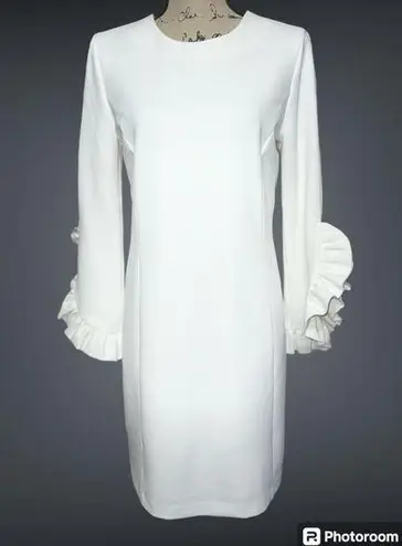 Katherine Barclay NWT Hilary Radley for Woven Ruffle Sleeve Lined Dress $168