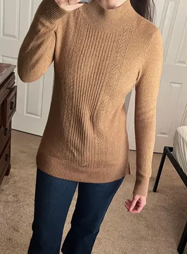 Old Navy Mock Neck Tan Sweater