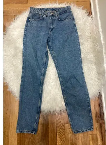 The RAGGED priest jeans size 28 made in turkey butt cut opening blue mom jean