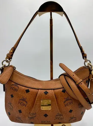 MCM Cognac Visetos leather crossbody or shoulder bag
