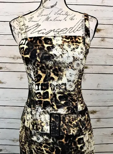 Alberto Makali Rare 80’s Leopard Lace Bodycon Dress