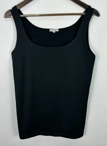 Kiyonna Tank Top 1 Black Minimalist Sleeveless Basic Y2K Retro Stretch Layers Size 1X