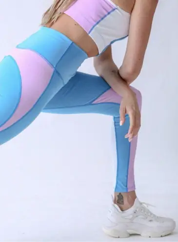 đź’•ELECTRIC & ROSEđź’• Colorblock Set Viva Sports Bra + Nova Legging Large L NWT