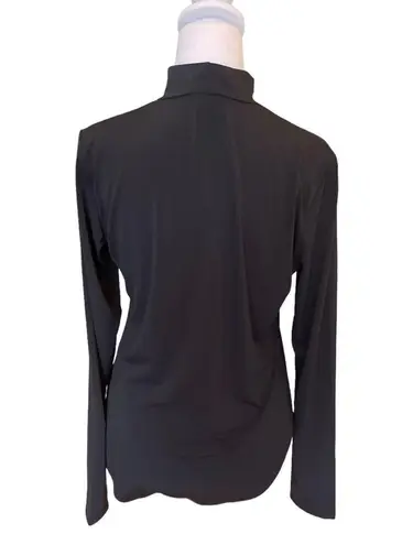 H&M  Bodysuit Black Long Sleeve Mock Turtleneck Keyhole Cut Out Womens Size Large