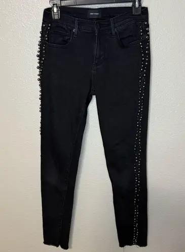 Driftwood Women's Jackie Faux Pearl-embellished Ankle Slim Skinny Jeans size 26