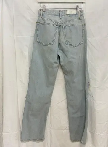 RE/DONE  Originals High Rise Loose Denim Straight Jeans Bleach Destroyed Women 26