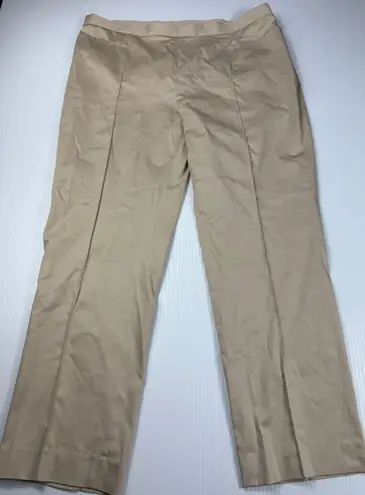 Akris Punto Beige Cotton Blend Dress Pants Straight Leg Career 34" waist