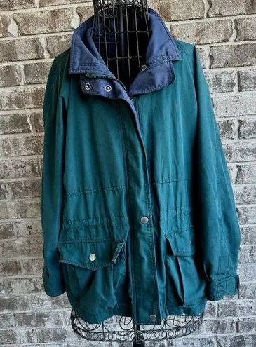 London Fog VTG 1990s Towne Jacket Windbreaker Green Unisex Medium Petite…