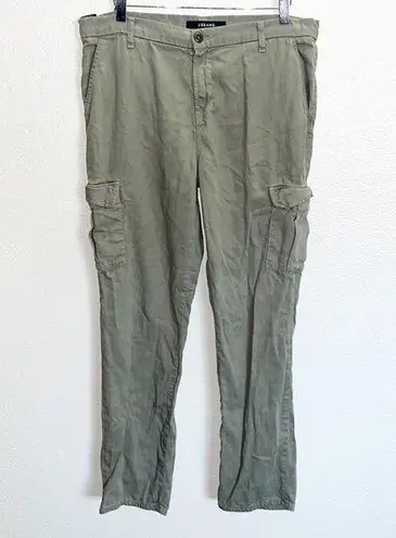 J Brand  Women's Vin Garris Olive Green Cargo Straight Leg Pants