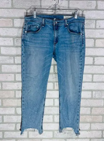 Rag and Bone  Dre Slim Boyfriend Raw Hem Jeans in Thunderbird Wash Size 30 - Image 4