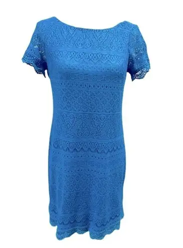 Maggy London Blue Lace Dress Size 4