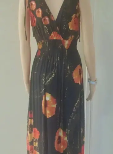 Carmen Marc Valvo - Floral Sleeveless Maxi Dress Sz