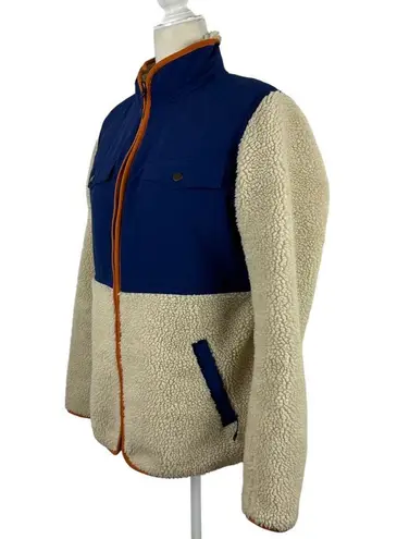 Duluth Women's Sherpa Blue Cream Colorblock Full Zip Jacket Medium Item 85806