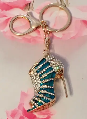 Turquoise Stiletto Keychain Blue