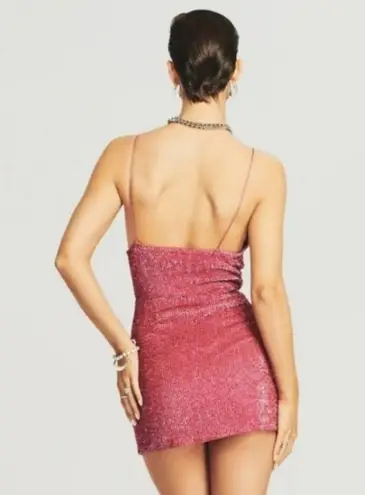 Retrofête Retrofete Jill Sequin Mini Dress in Pastel Pink Size Large NWT Spaghetti Straps