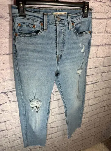 Levi's Levi’s Wedgie Straight Light Wash Jeans 28 distressed 90s Mom Jeans 80s Y2K