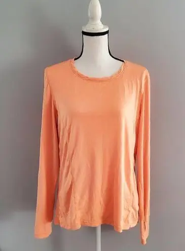 Danskin  Orange Long Sleeve Athleisure Athletic Top XL