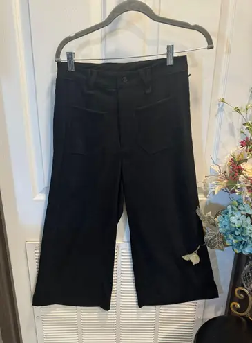 Cactus Flower Modern Wide Leg Pants for Women size 4. Black