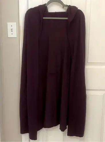 Cyrus Sleeveless Hooded Tunic Length Knit Cardigan